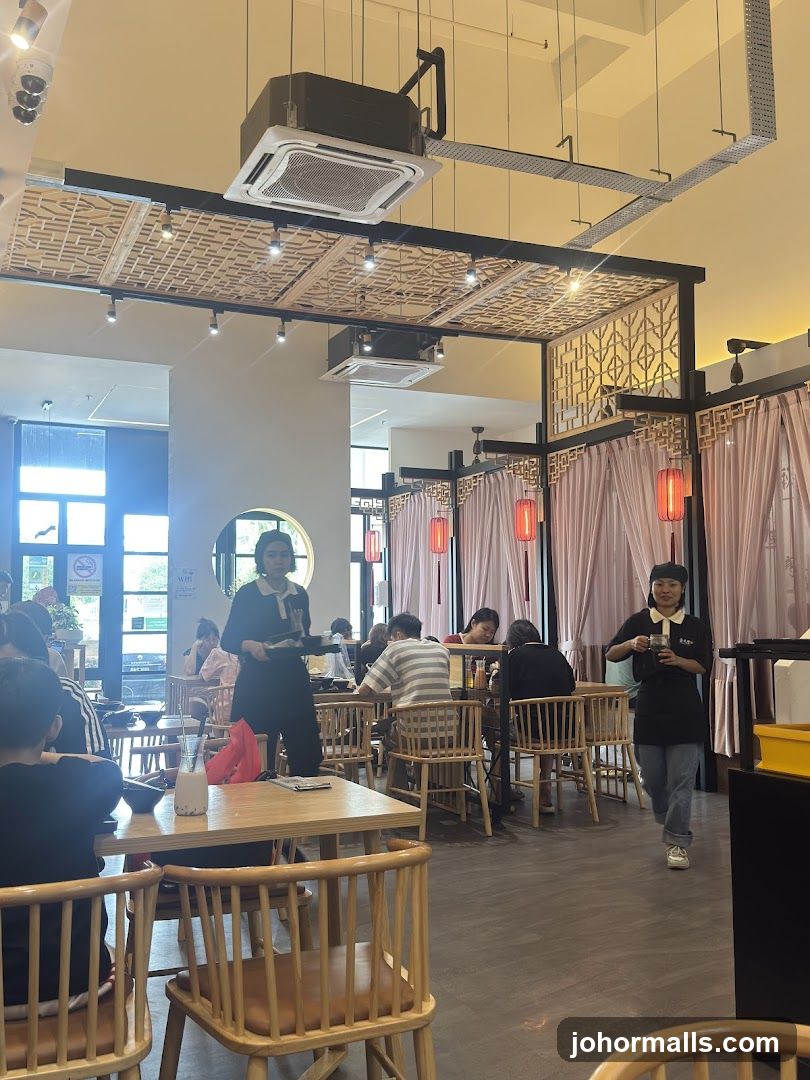 Restaurant Interior with Staff and Diners