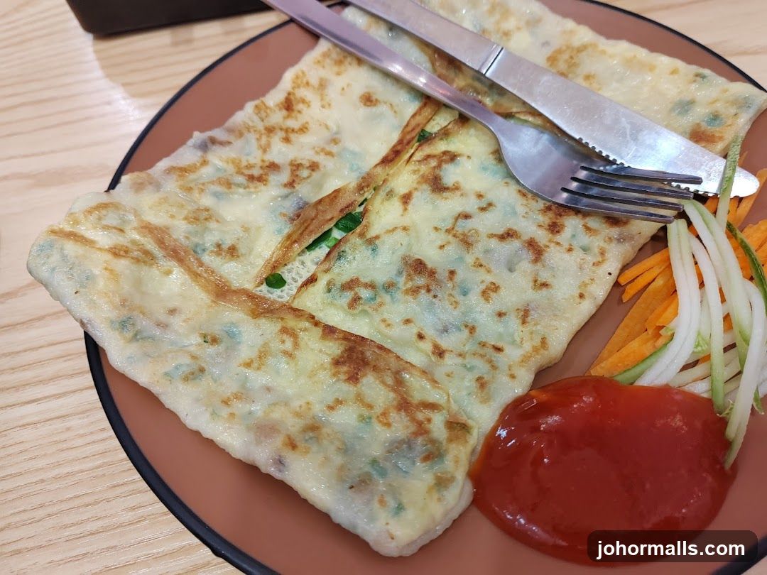 Omelet with Vegetables and Sauce
