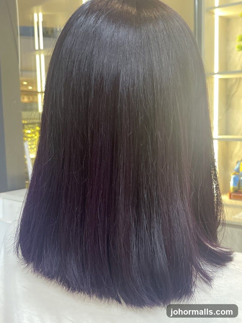 Dark Hair with Purple Undertones