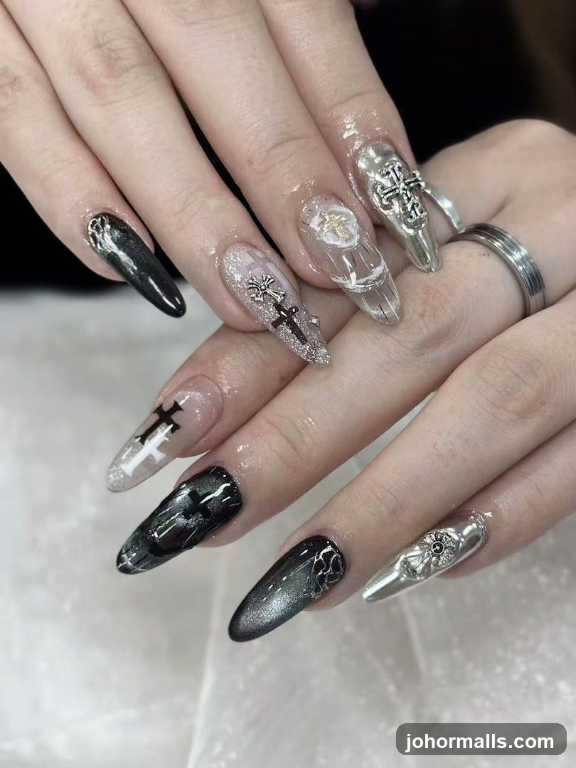 Gothic-inspired Nail Art