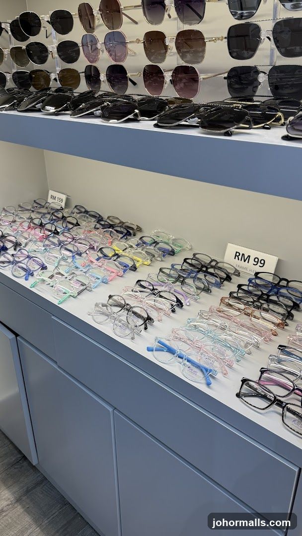 Sunglasses and eyeglass display