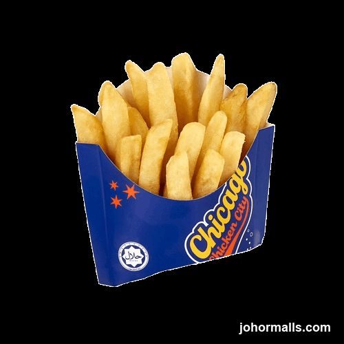 Fries in branded container
