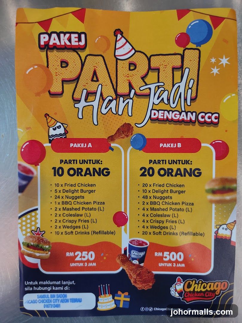 Parti Hari Jadi Dengan CCC Promotion Flyer