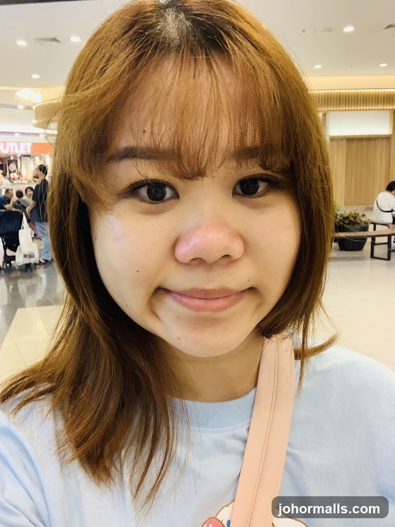 Woman in a light blue t-shirt