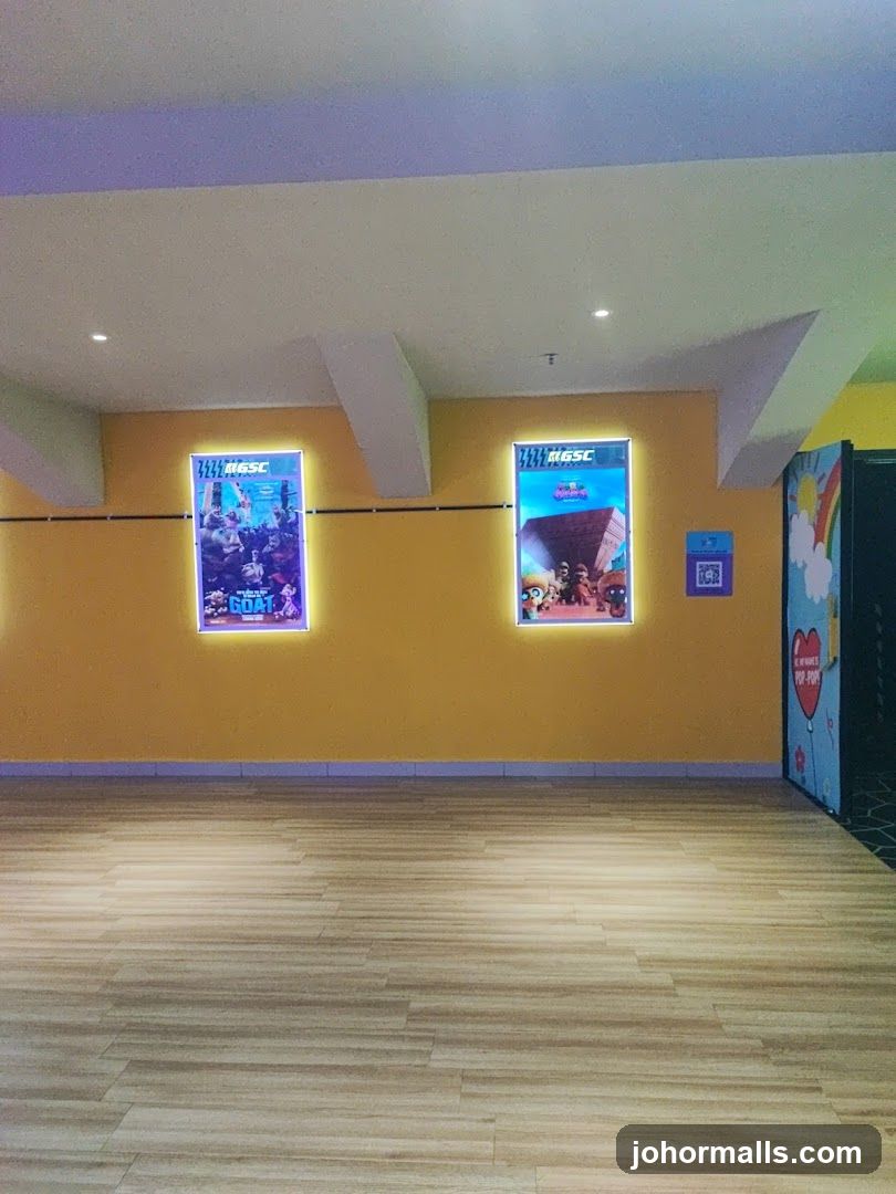 Movie Posters in a Cinema Lobby