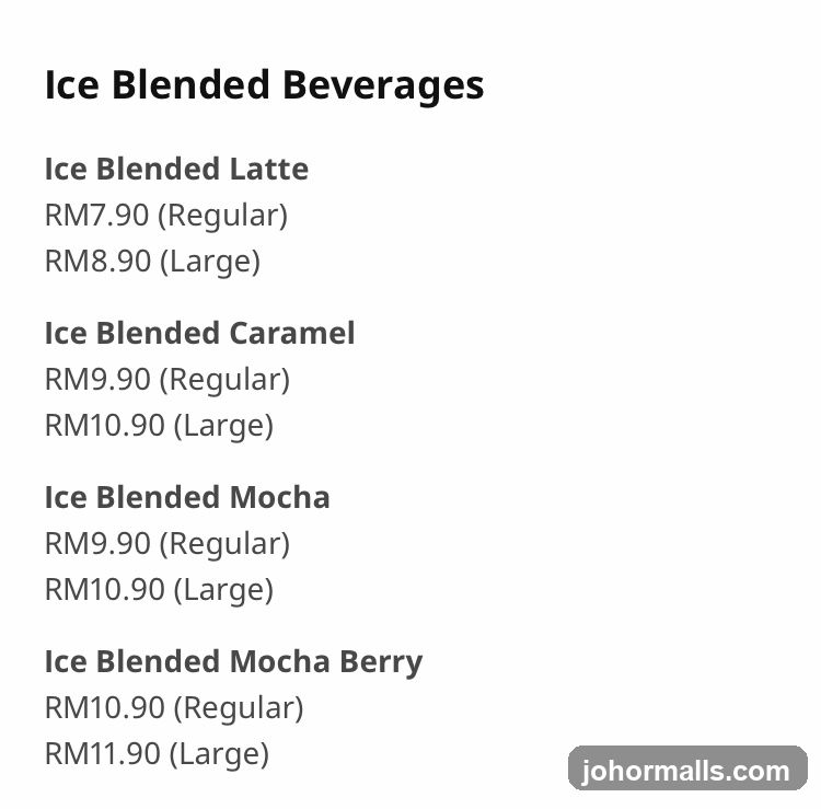 Ice Blended Beverages