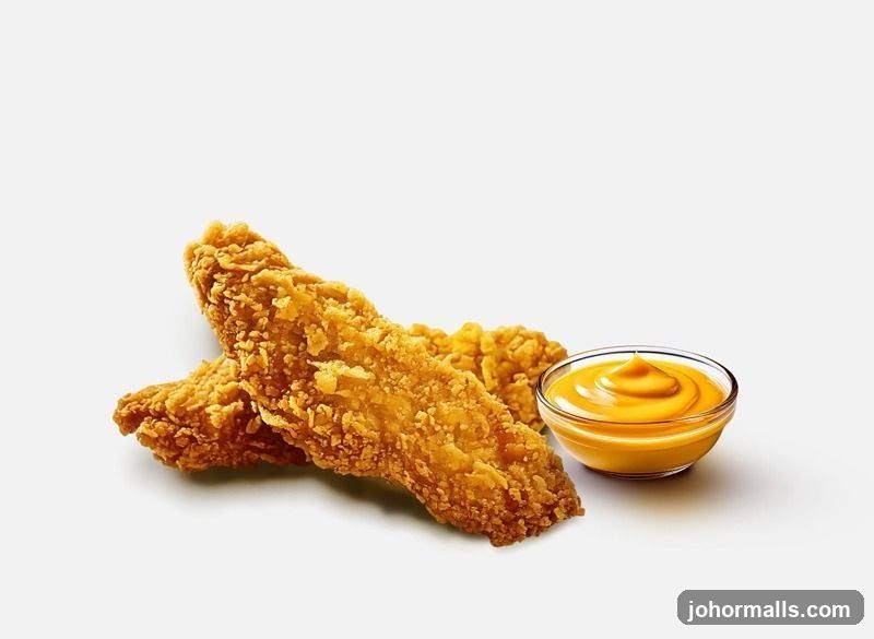 Crispy Chicken Strips with Cheese Dip