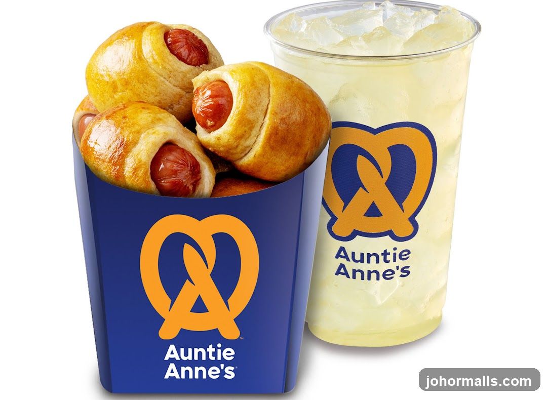 Auntie Anne's Pretzel Bites and Lemonade