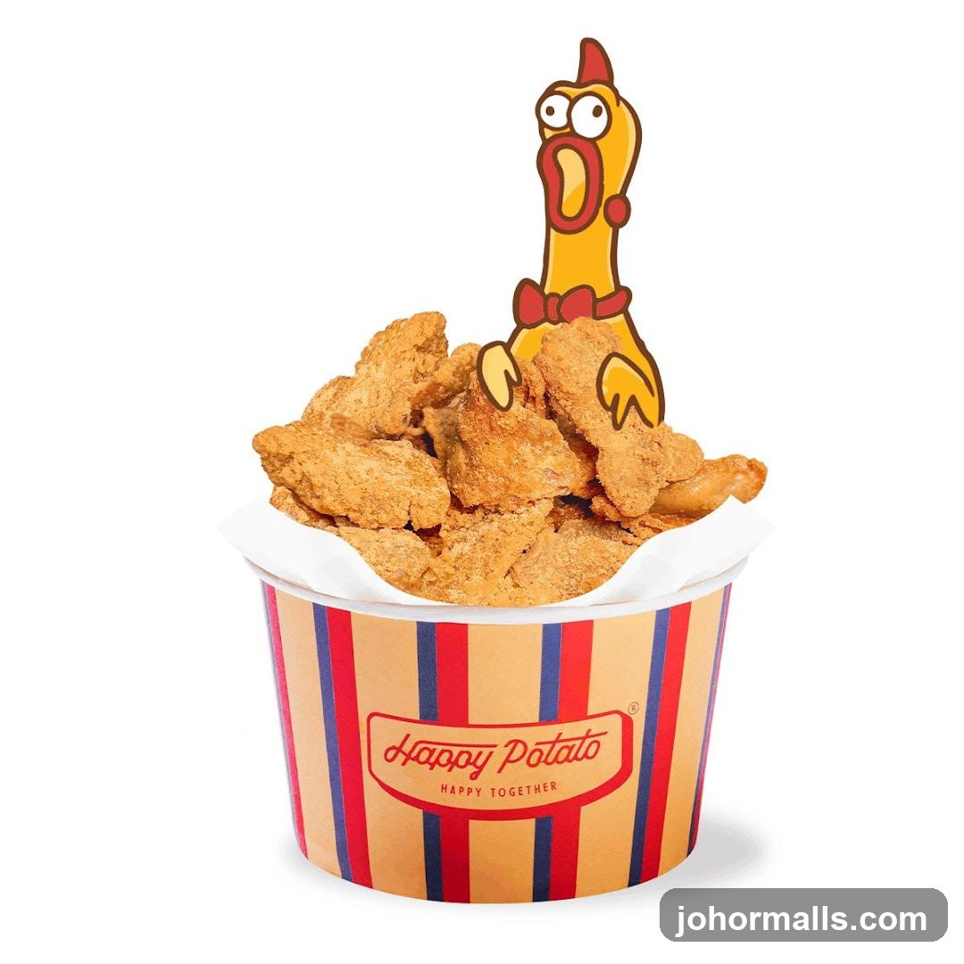 Bucket of Fried Chicken with Cartoon Chicken Topper