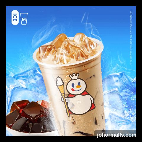 Iced Milk Tea with Grass Jelly