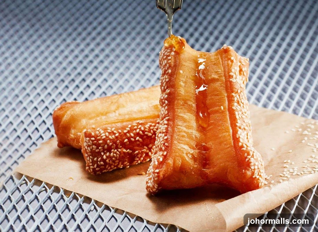 Fried Dough Sticks with Sesame Seeds and Honey