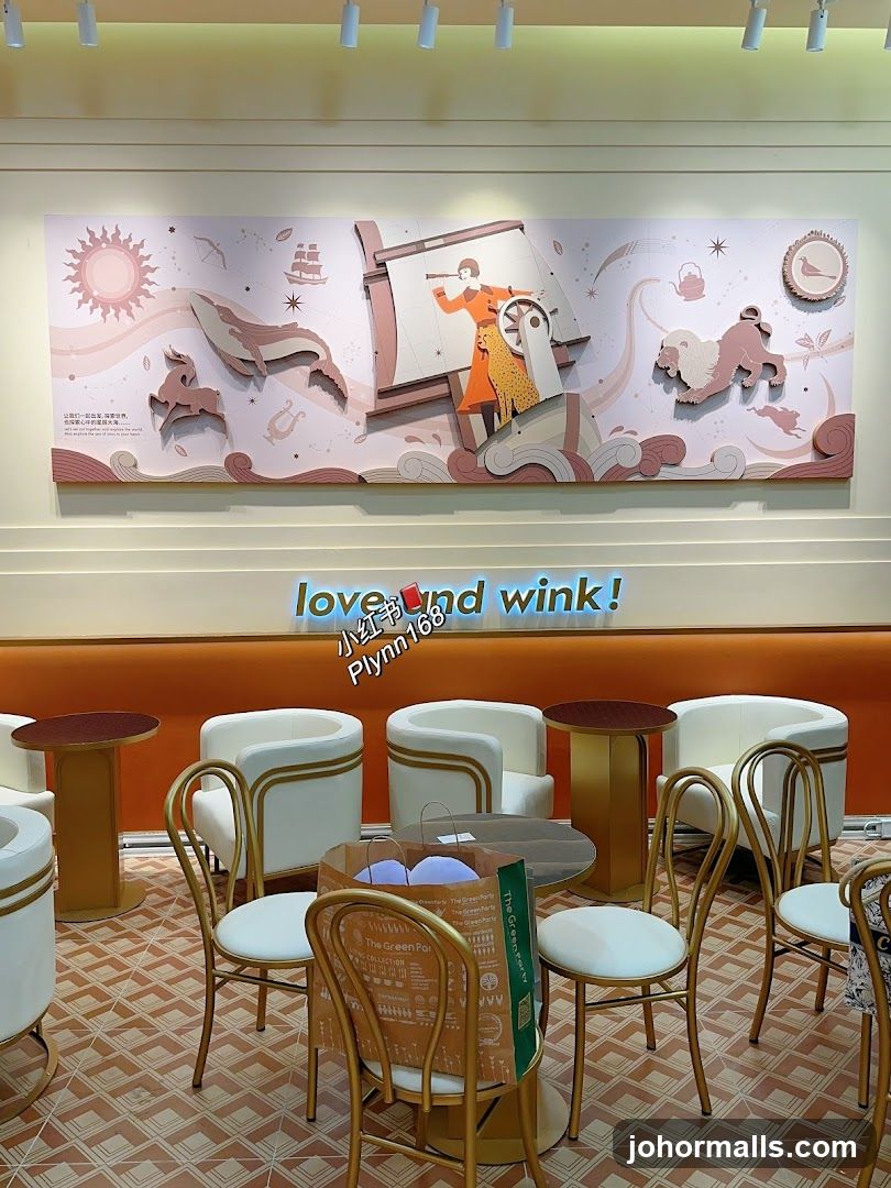 Cafe Interior with Artwork and Seating