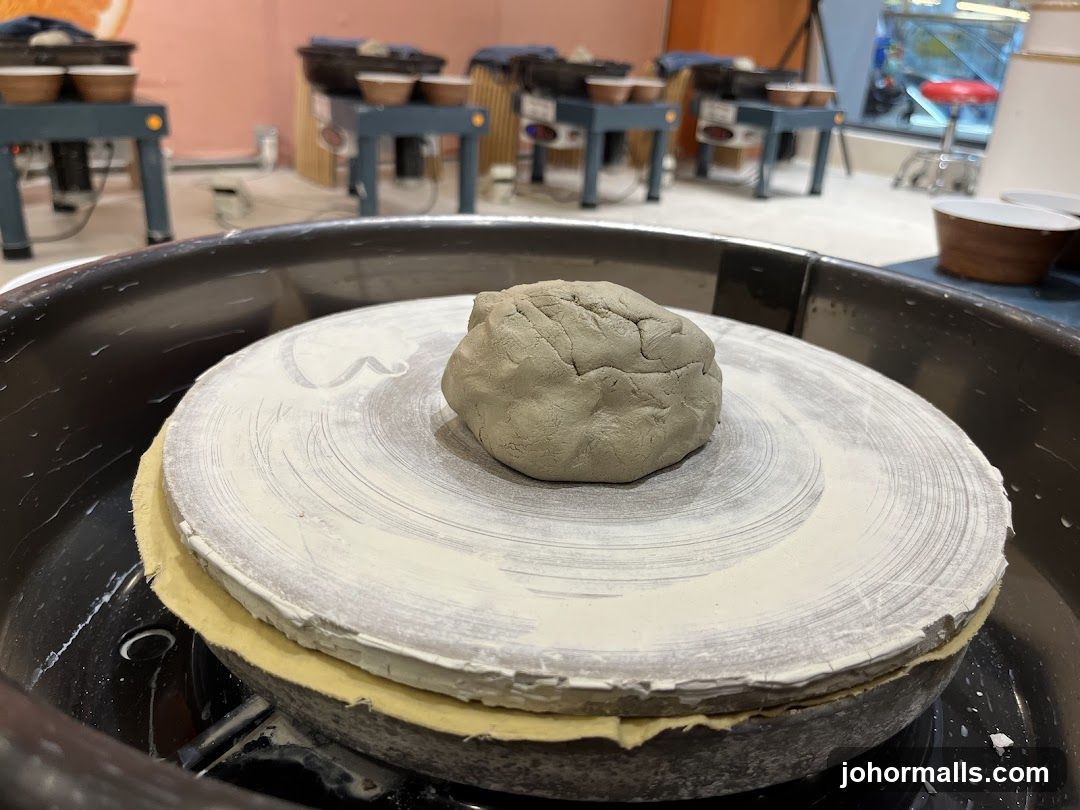 Pottery Wheel with Clay