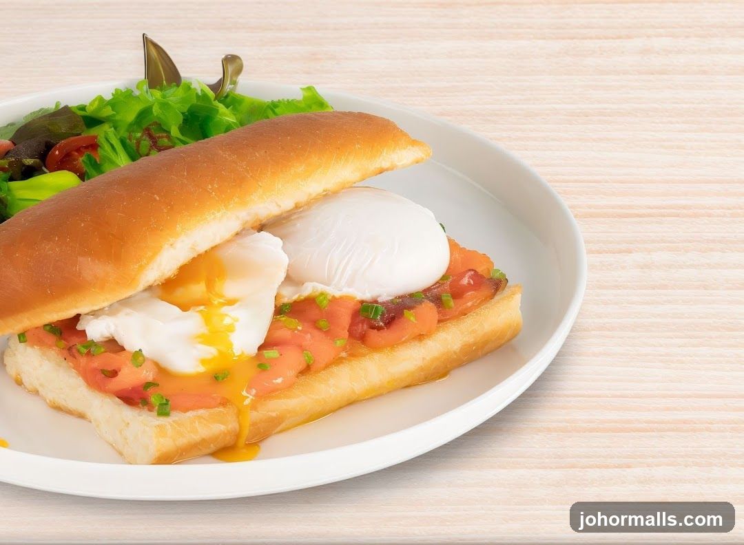 Smoked Salmon and Poached Egg Sandwich