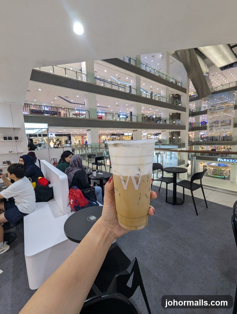 Iced Coffee in a Mall