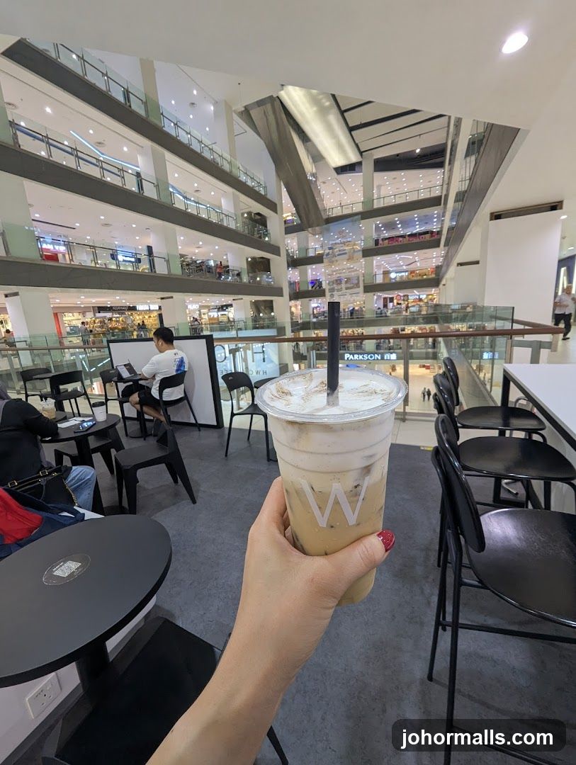 Iced Coffee in a Mall