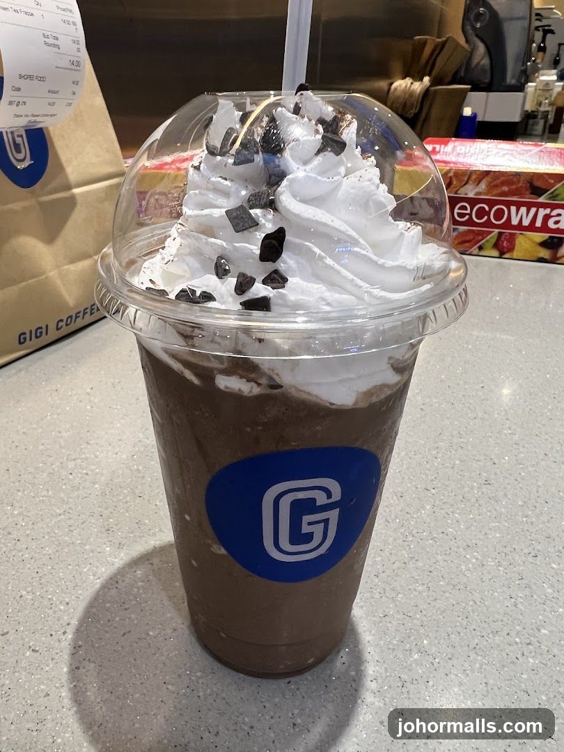 Chocolate Frappe with Whipped Cream