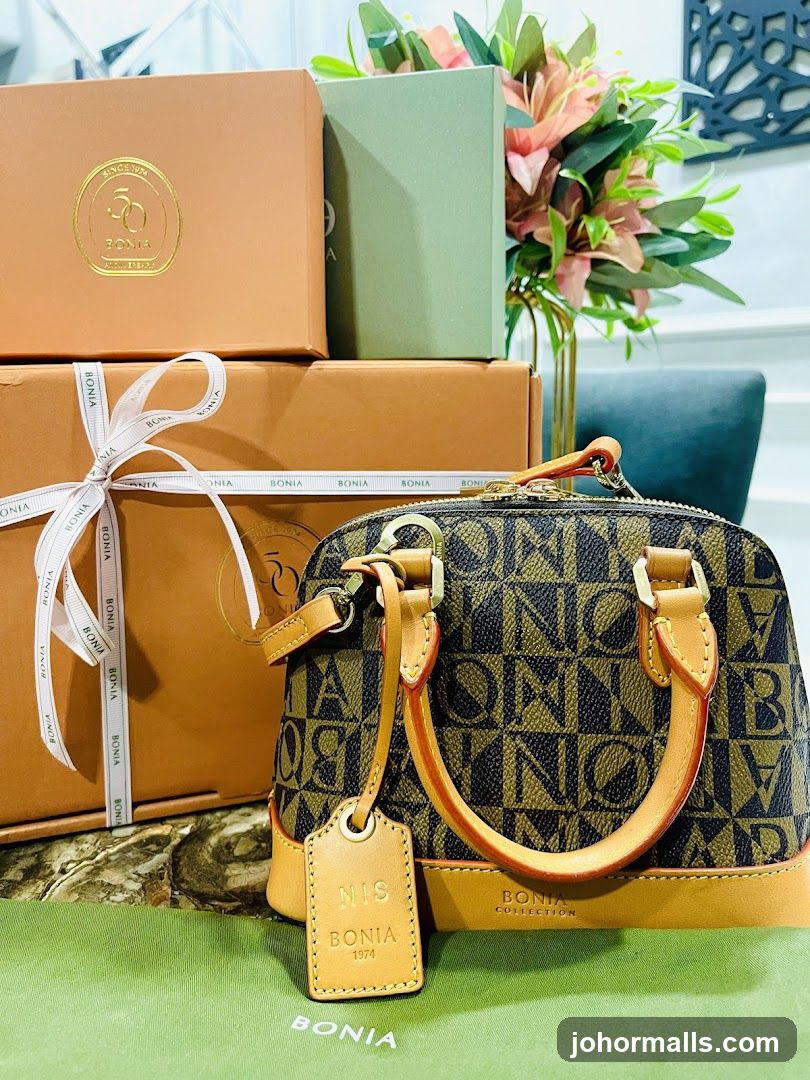 Bonia handbag and gift boxes