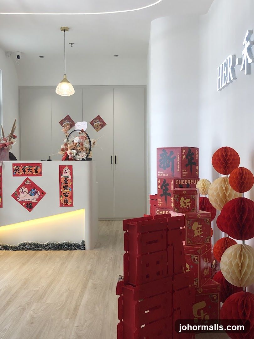 Reception Area Decorated for Lunar New Year
