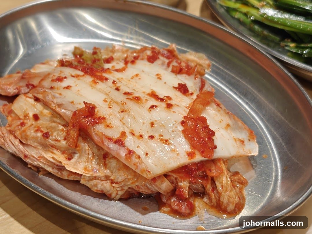 Kimchi in a Metal Bowl