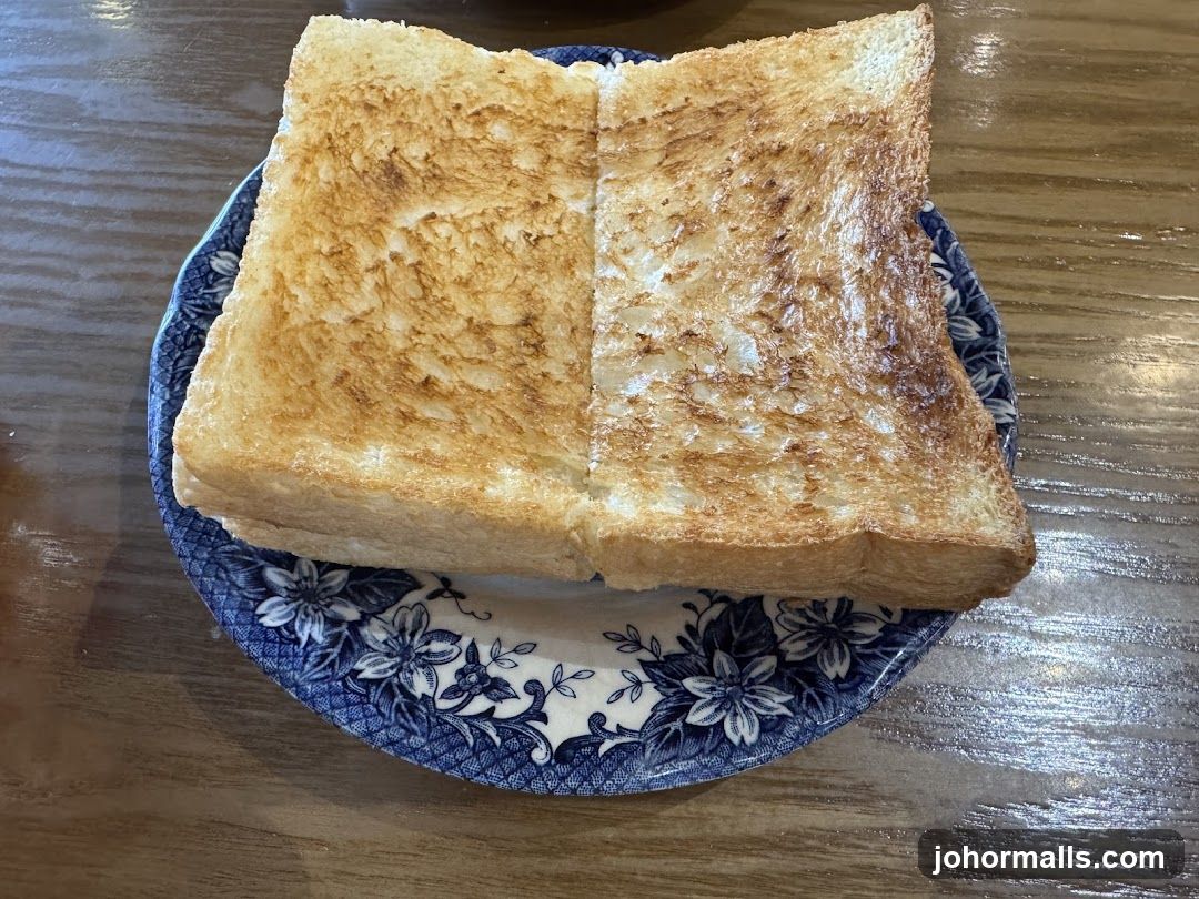Toast on a plate