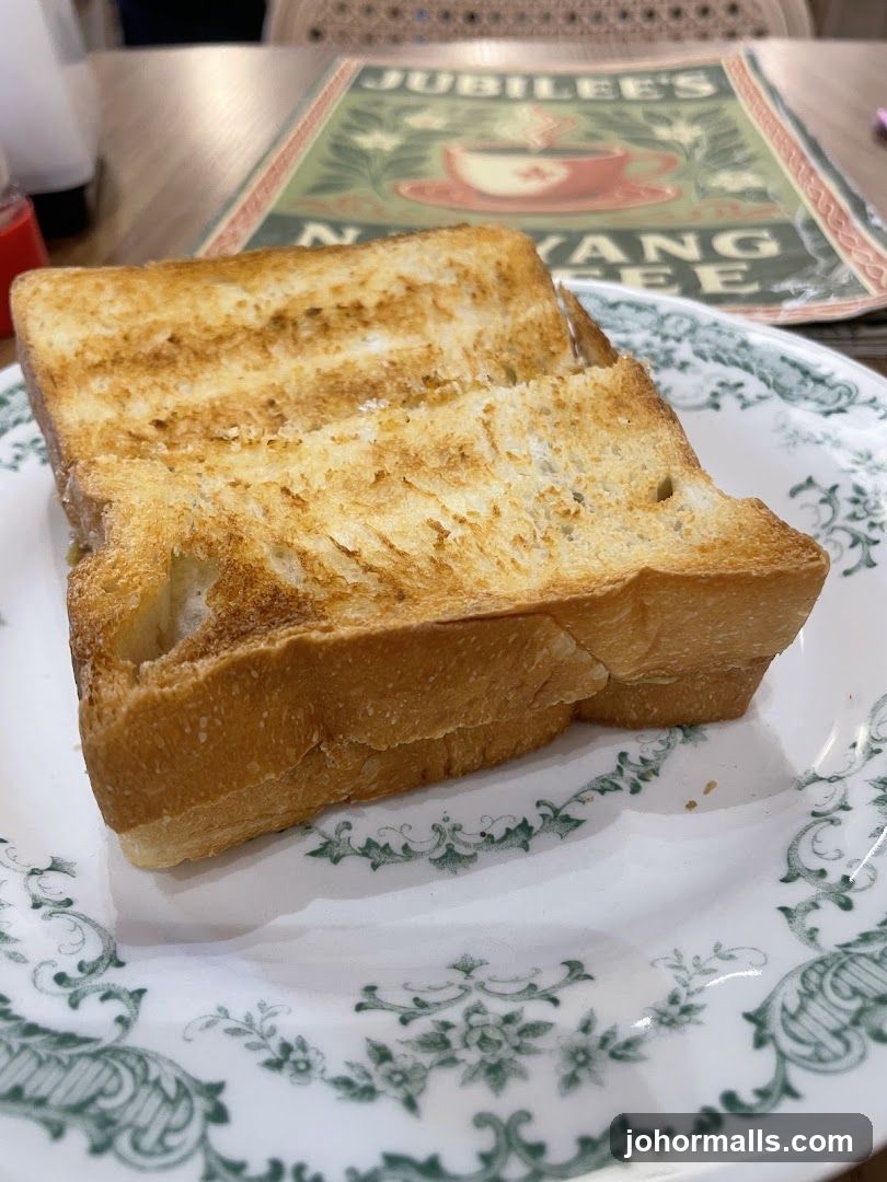Toasted Bread on a Plate