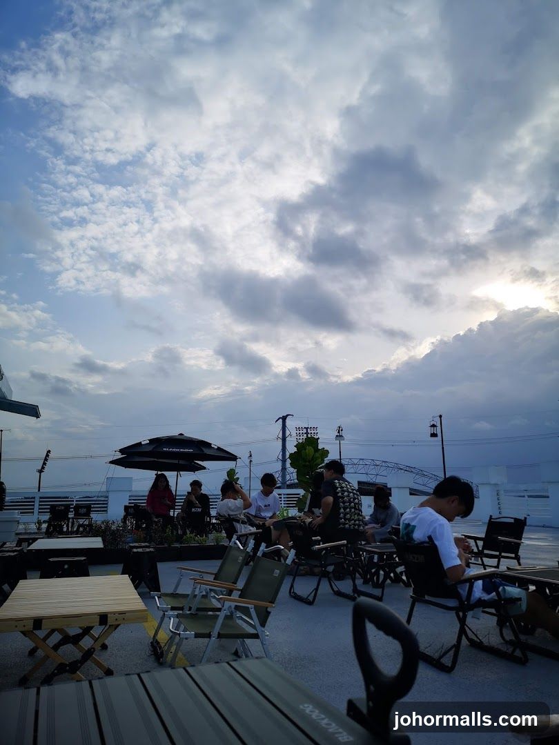 Outdoor Seating Area with People