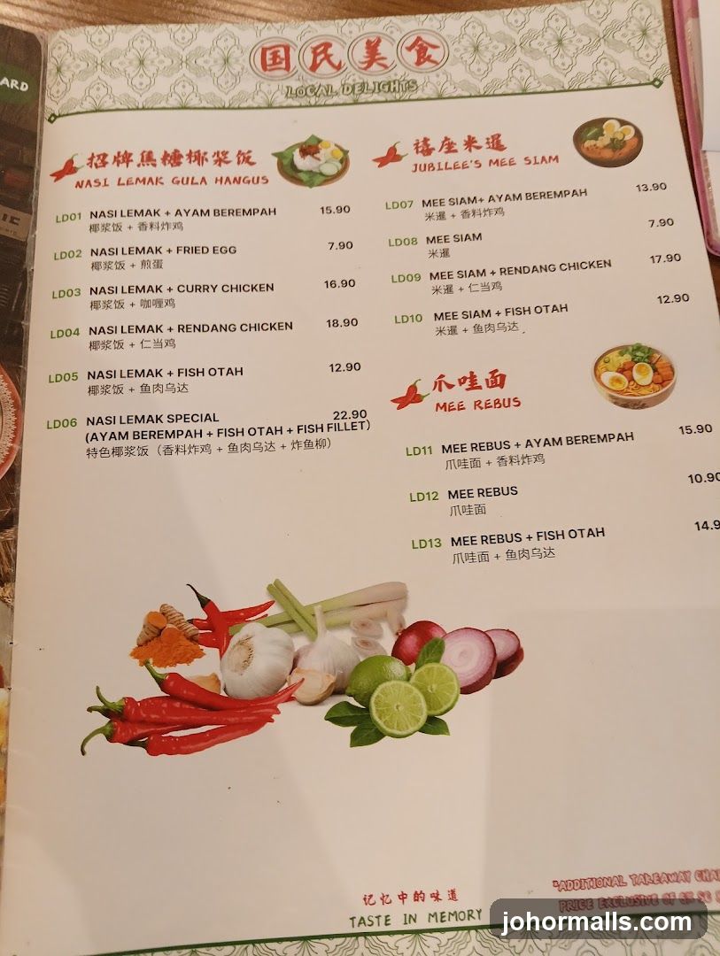 Local Delights Menu