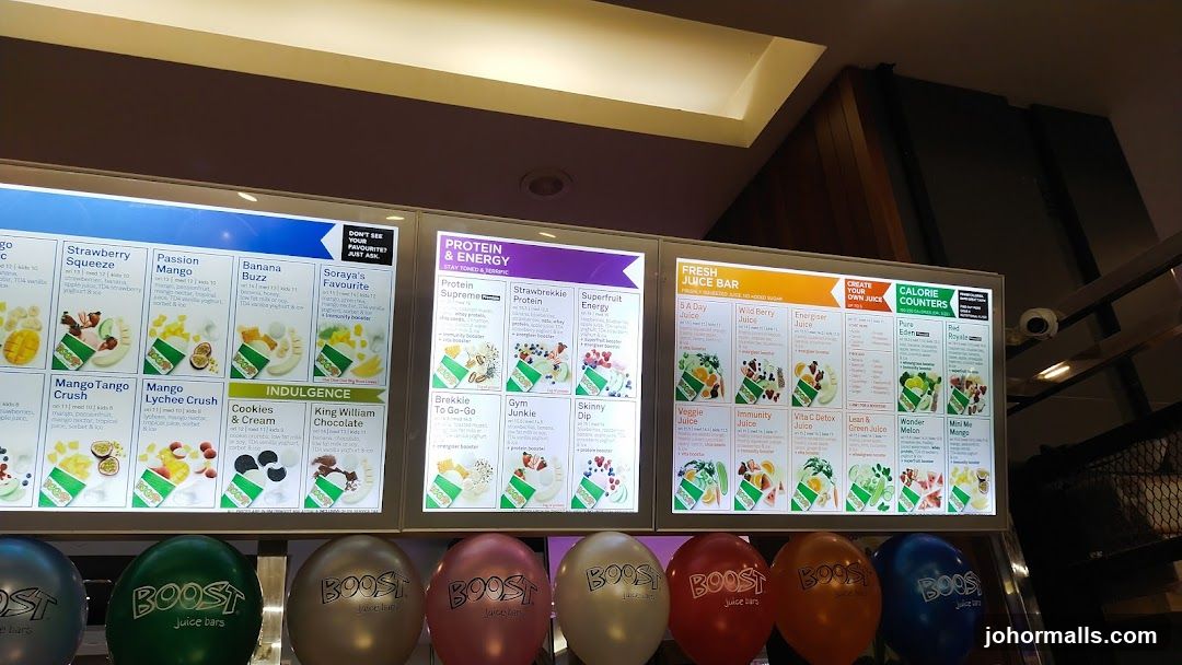 Boost Juice Menu