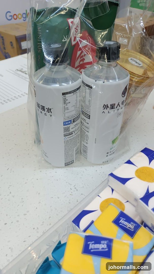 Bottled Drinks and Tissues