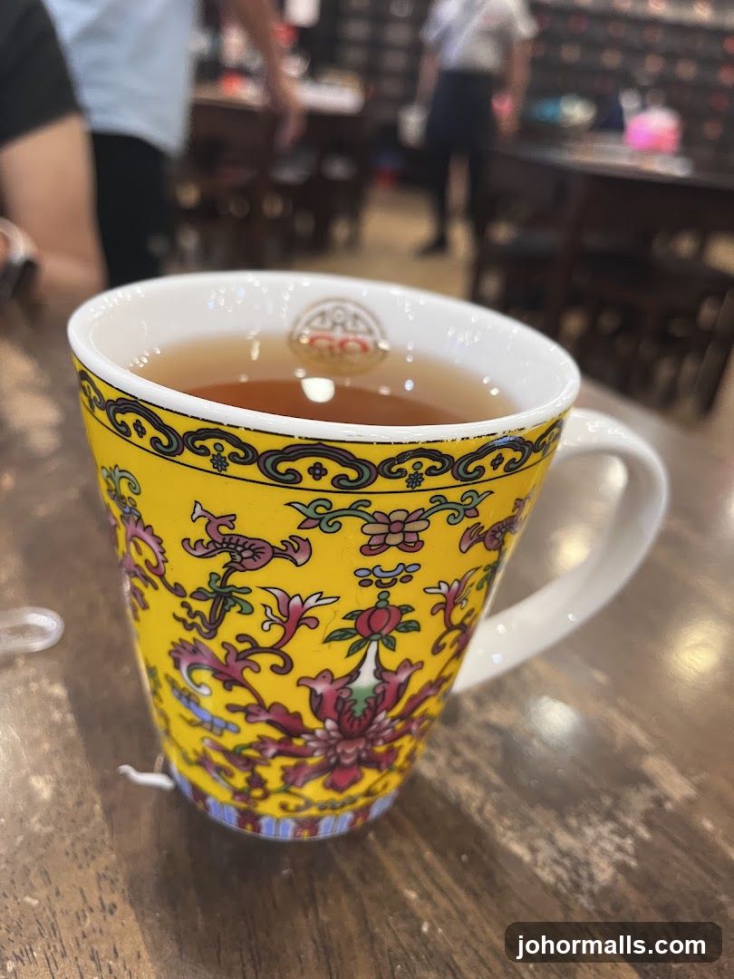 Tea in a decorative mug