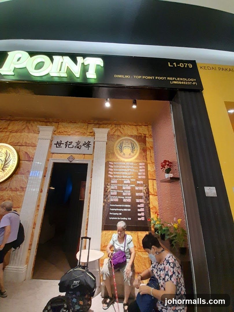 Top Point Foot Reflexology Menu
