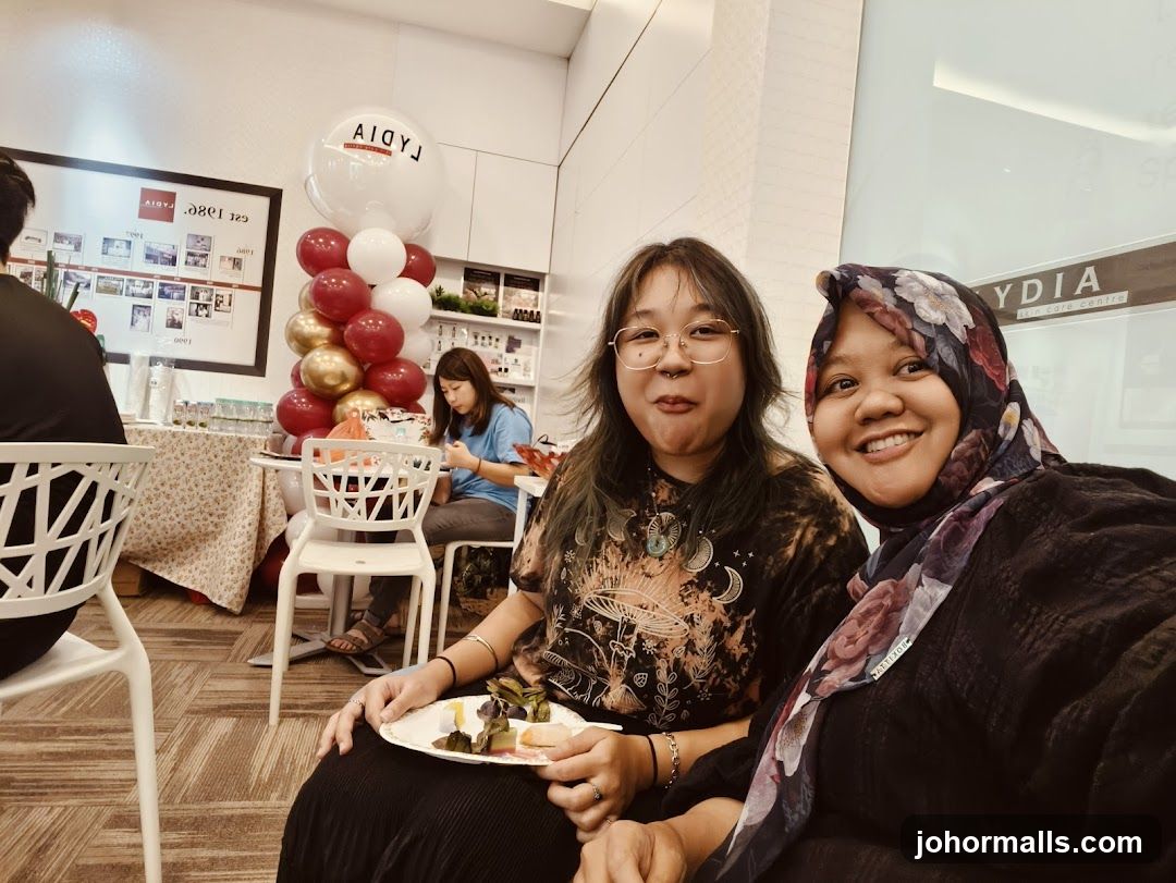 Two women smiling at the camera