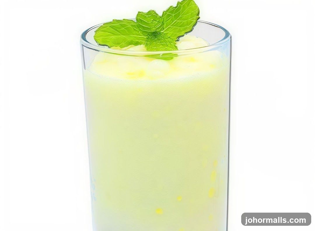 Yellow Drink with Mint
