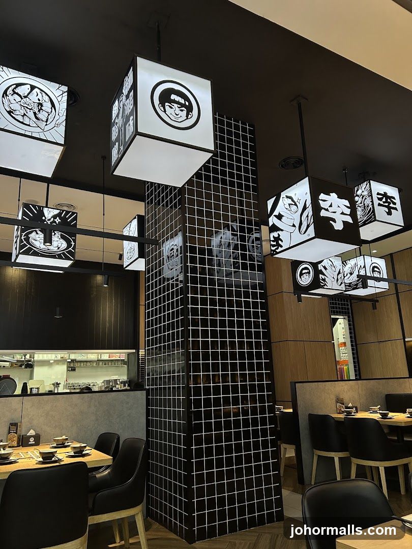 Restaurant Interior with Decorative Lighting