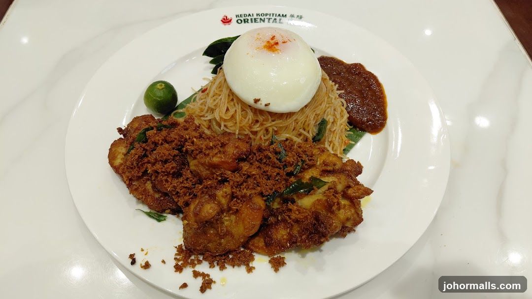 Fried Chicken with Noodles and Egg