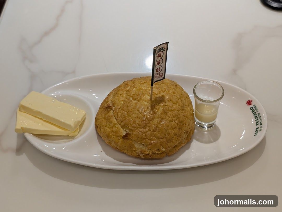 Pineapple Bun with Butter and Condensed Milk