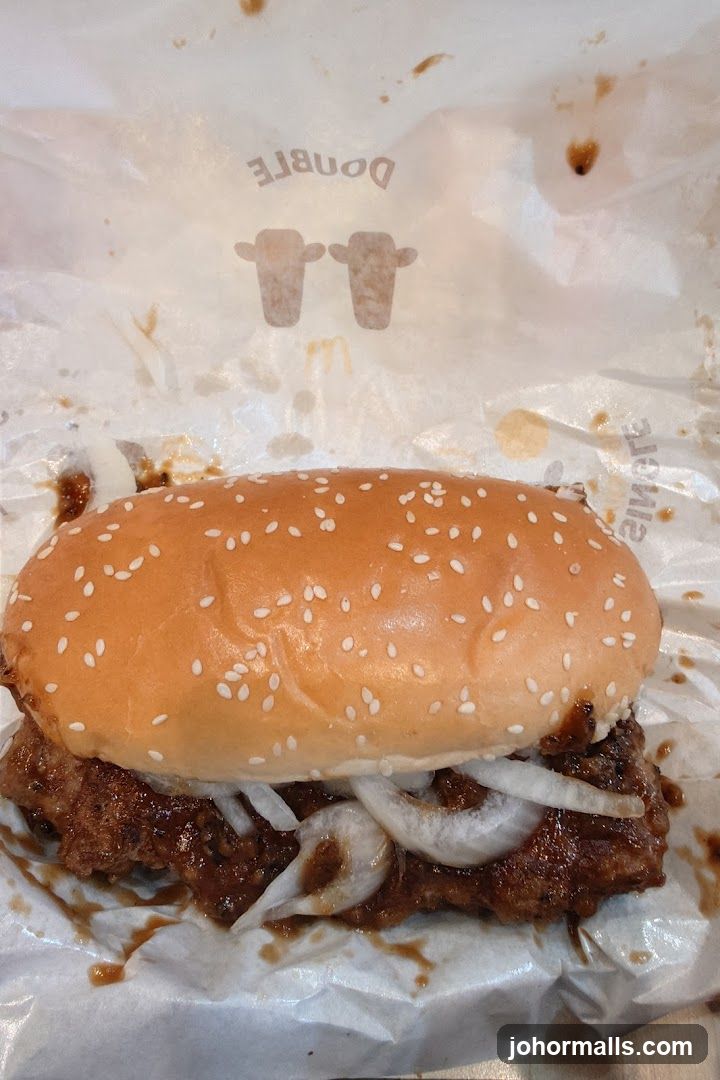 Burger with Onion and Sauce