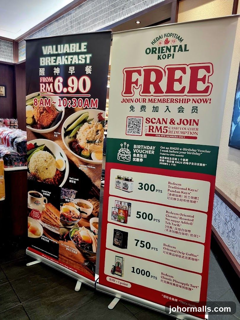 Oriental Kopi Breakfast and Membership Promotion