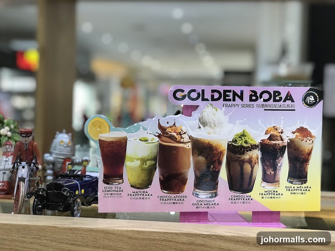 Golden Boba Frappy Series Menu