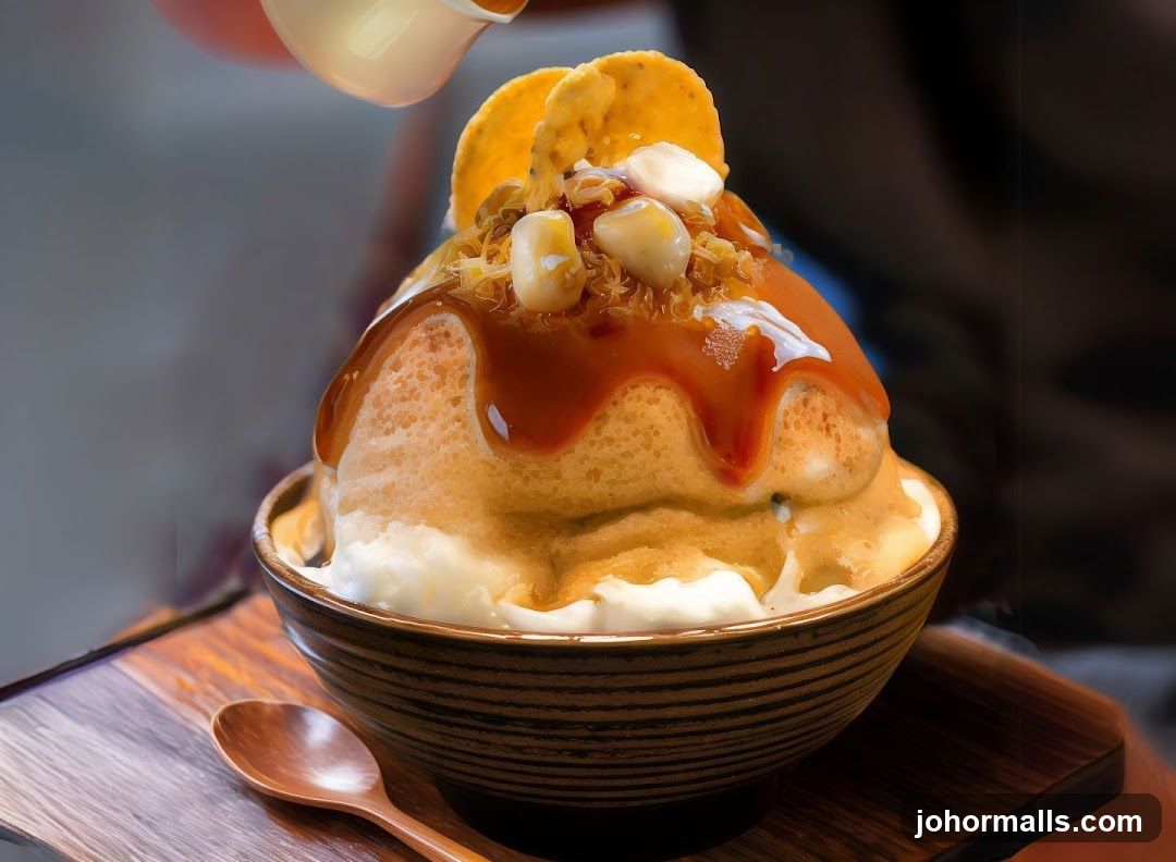 Dessert with Caramel Drizzle