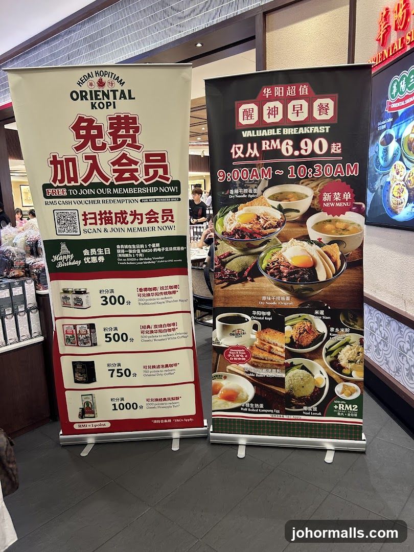 Oriental Kopi Membership and Breakfast Promotion