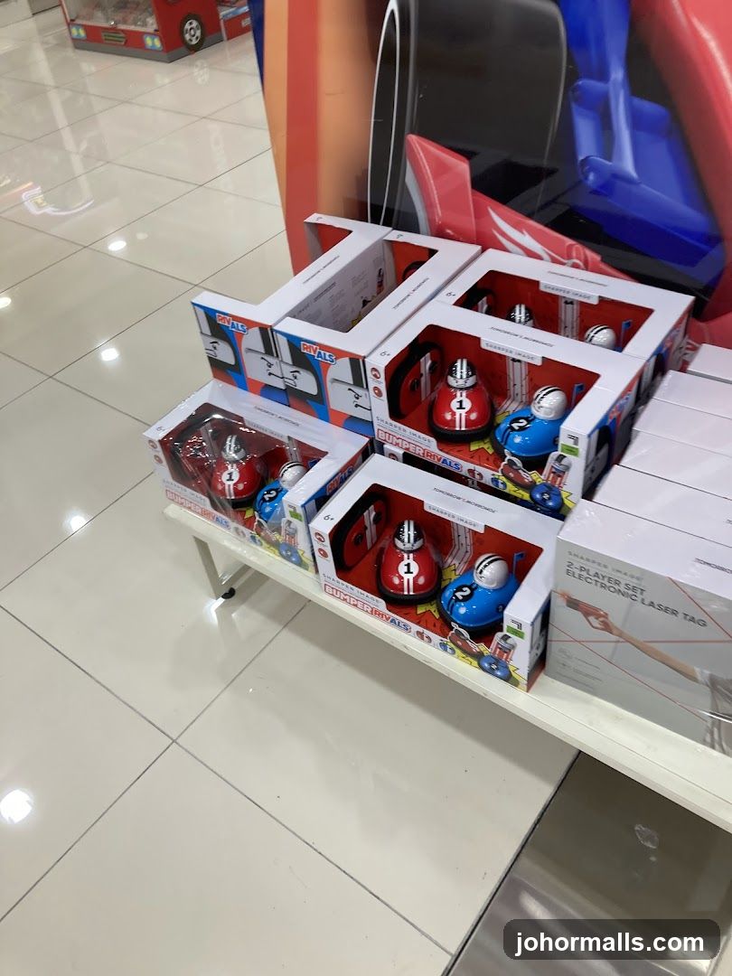Toy bumper cars and laser tag set