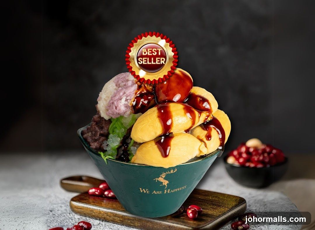Dessert with Durian and Red Beans