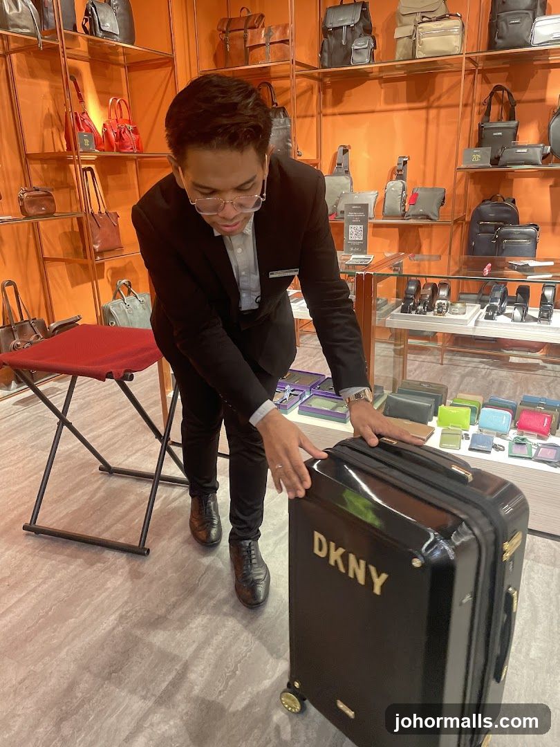 Salesperson with DKNY Luggage