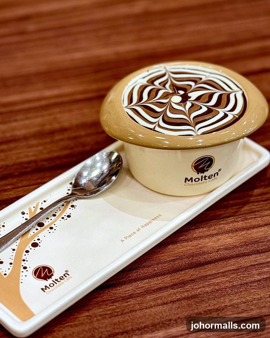Dessert with Chocolate Swirls
