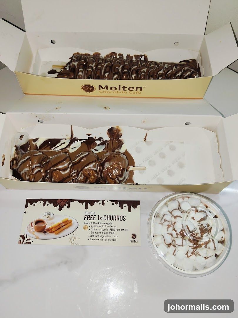 Desserts from Molten Chocolate Cafe