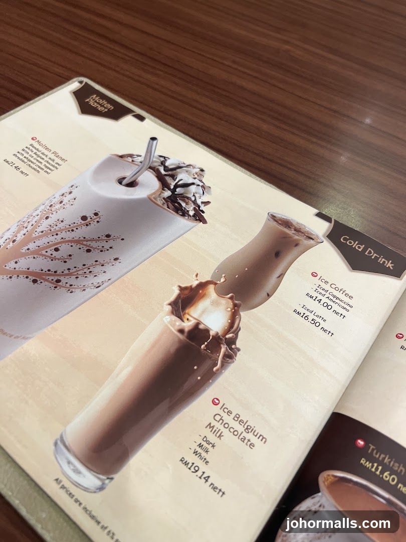 Cold Drink Menu