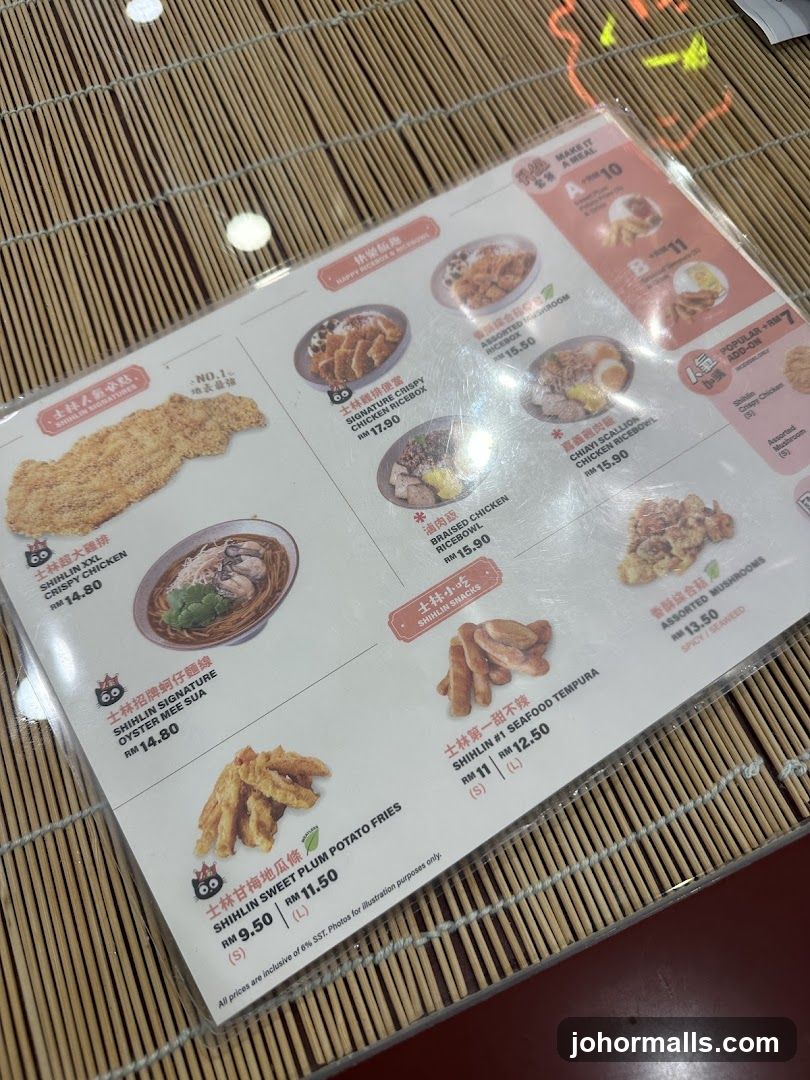 Shihlin Menu