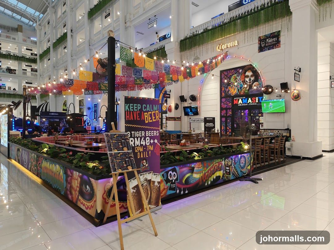 Restaurant with colorful decorations